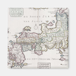 Antique Map of Japan 1769 Magnet