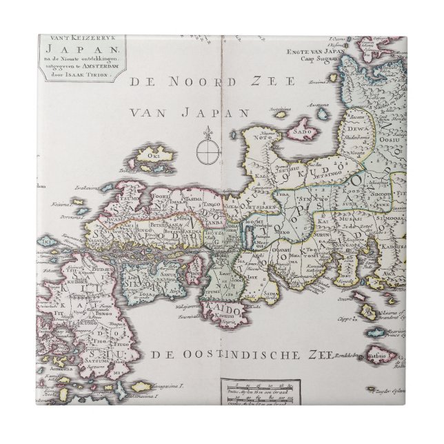 Antique Map of Japan | 1769 Tile (Front)