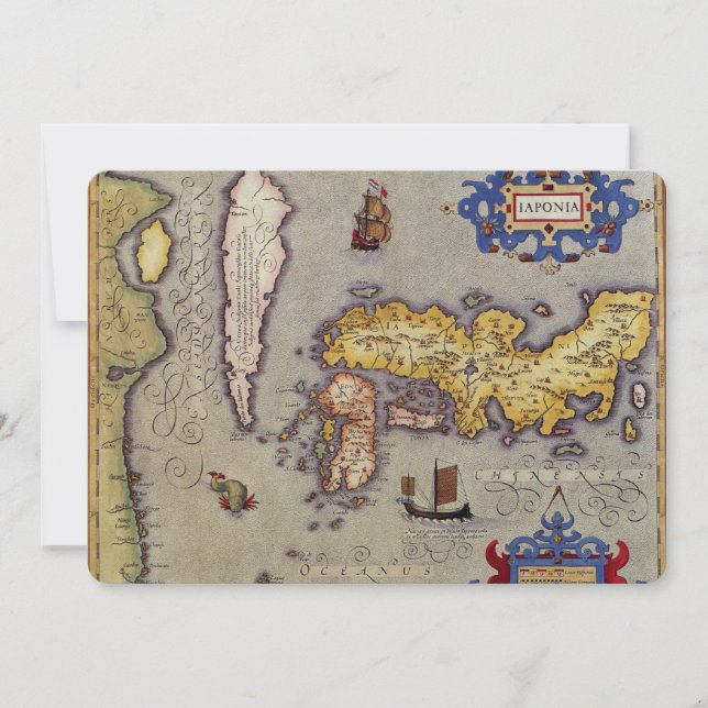 Antique Map of Japan by Mercator and Hondius (Front)