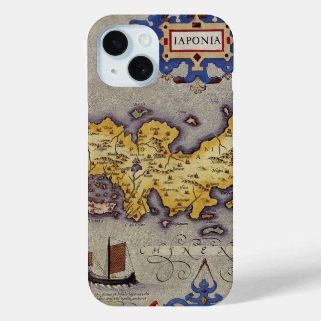 Antique Map of Japan by Mercator and Hondius Case-Mate iPhone Case (Back)