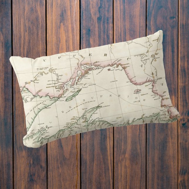Antique map of Lake Superior Lumbar Cushion (Creator Uploaded)