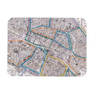 Antique Map of Paris Magnet