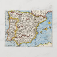 Antique Map of Spain & Portugal circa 1700's
