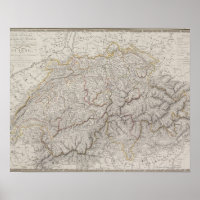 Antique Map of Switzerland