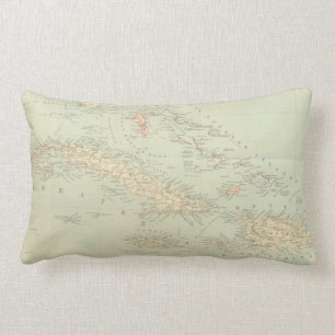 Antique Map of the Bahama Islands Lumbar Cushion