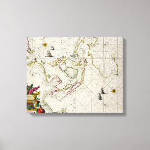 Antique Map of the East Indies Canvas Print