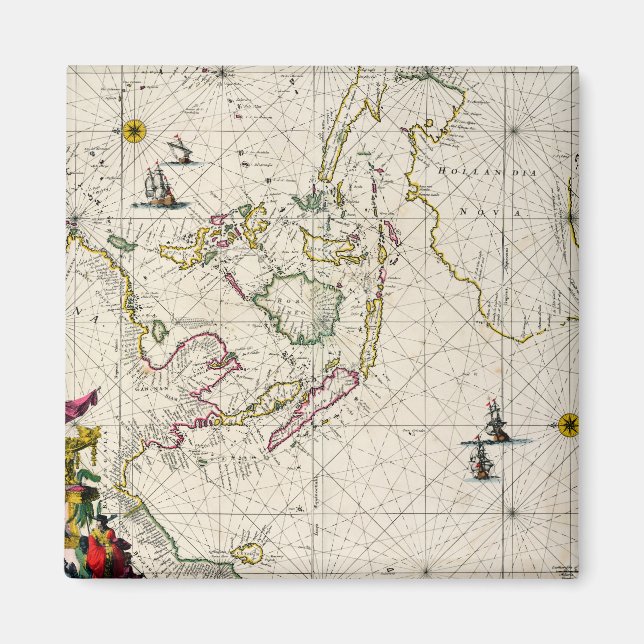 Antique Map of the East Indies Magnet (Front)