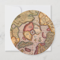 Antique Map of the North Pole Map by Mercator