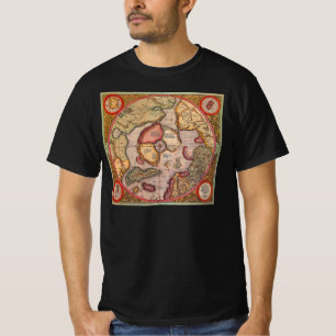 Antique Map of the North Pole Map by Mercator T-Shirt