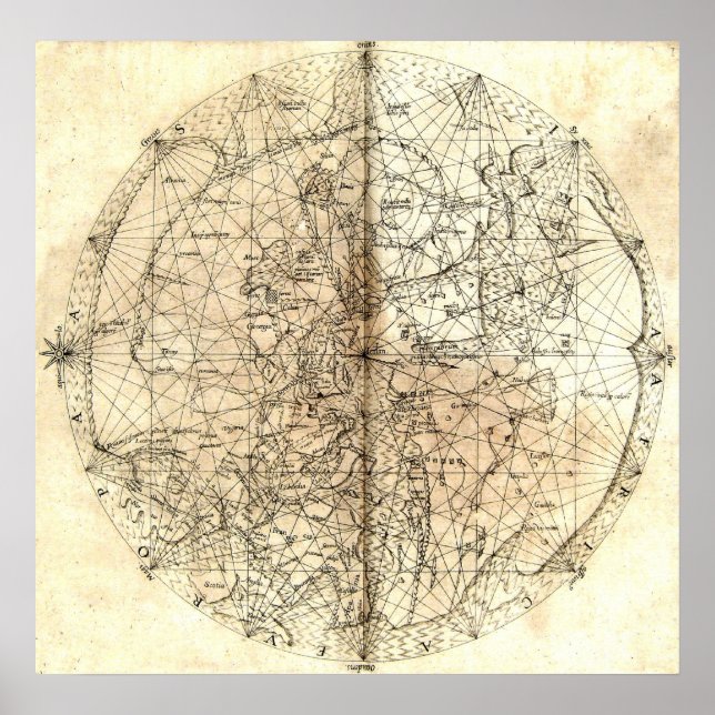 Antique Map of the World Poster (Front)