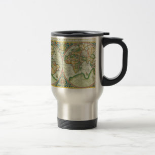 Antique Map of The World Travel Mug