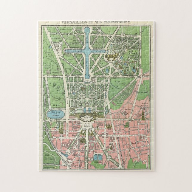 Antique Map Of Versailles, Vintage France  Jigsaw Puzzle (Vertical)