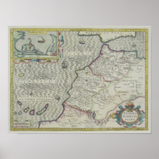 Antique Map of West Africa Poster