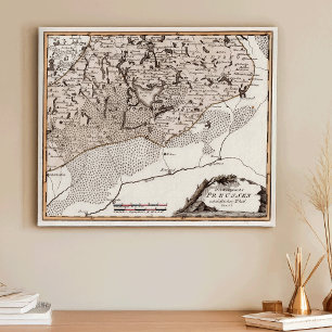 Antique Map Prussia / Poland Masuria Lake Sniardwy Poster
