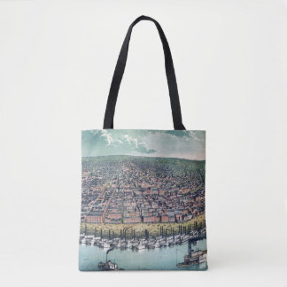Antique Map Saint Louis Missouri Mississippi River Tote Bag