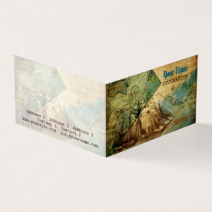 Antique Map Vintage - Business Card