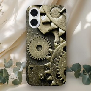 Antique Mechanical Gears Manly iPhone 16 Case