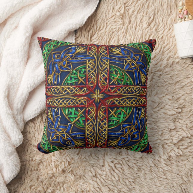 Antique Mediaeval Celtic Knots Cushion (Blanket)