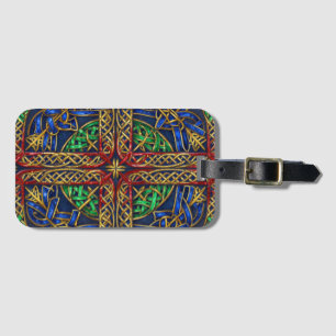 Antique Mediaeval Celtic Knots Luggage Tag
