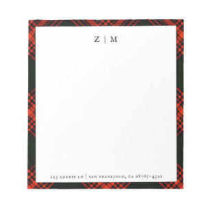 Antique Menzies Hunting Scottish Tartan Notepad