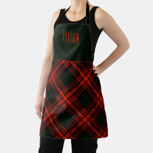Antique Menzies Hunting Tartan Plaid Apron