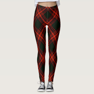 Antique Menzies Hunting Tartan Plaid Leggings