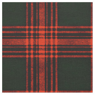 Antique Menzies Hunting Tartan Plaid Pattern Fabric