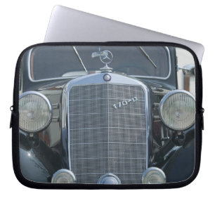 antique mercedes 2 laptop sleeve