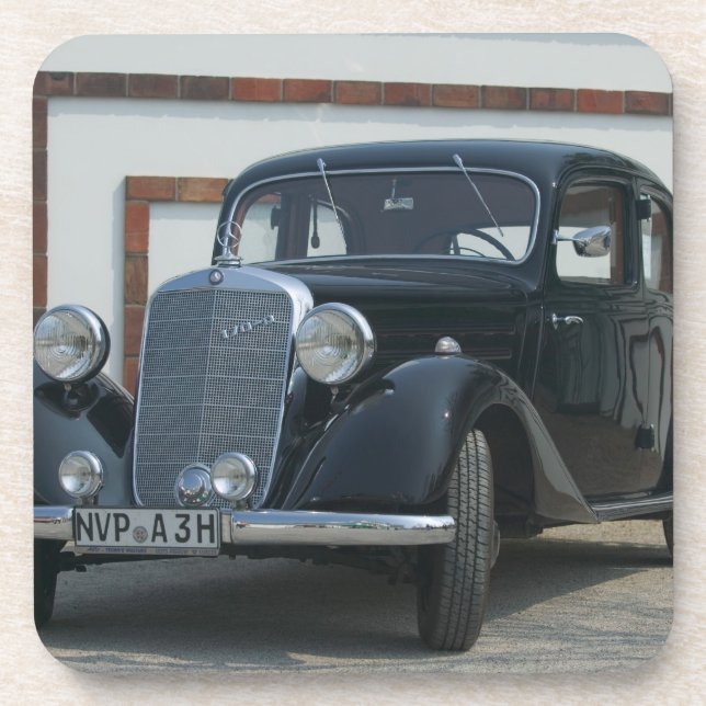 antique mercedes 3 coaster (Front)