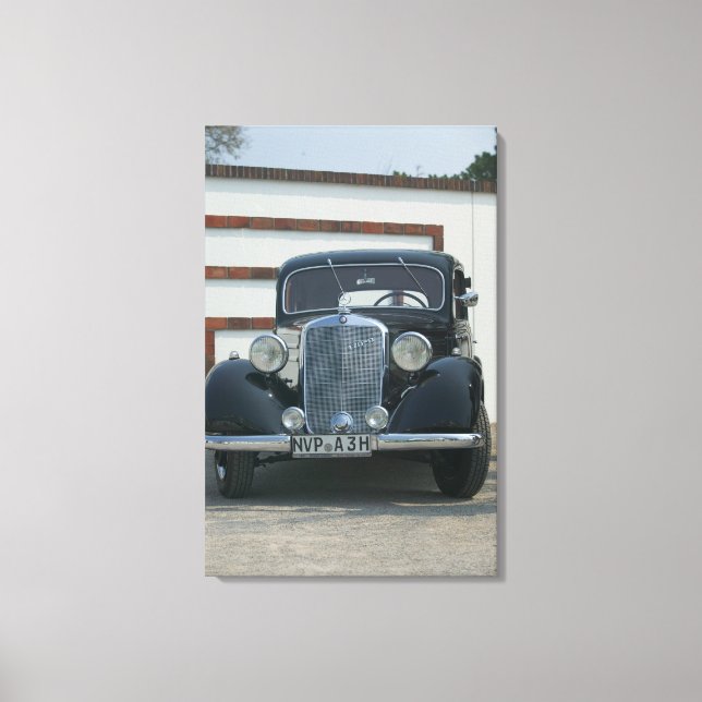 antique mercedes canvas print (Front)