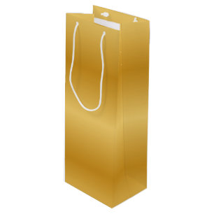 Antique Metallic Gold Wine Gift Bag
