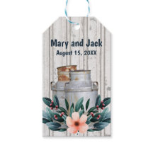 Antique Milk Cans Rustic Monogram Wedding Metal