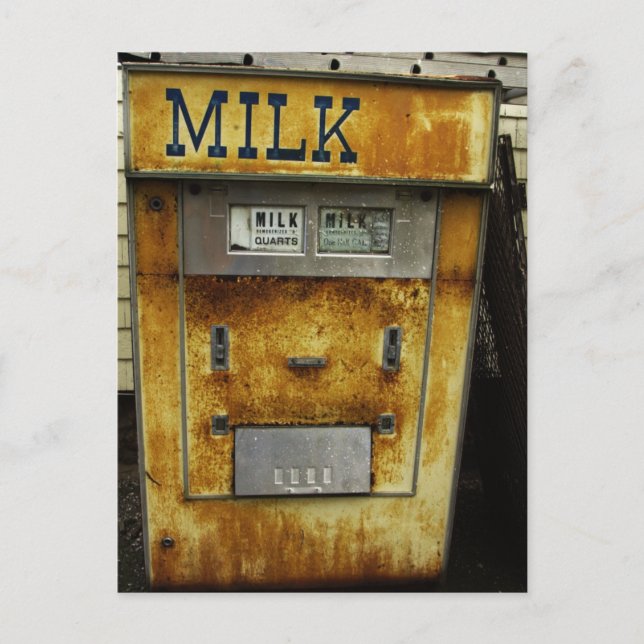 Antique Milk Machine Postcard (Front)