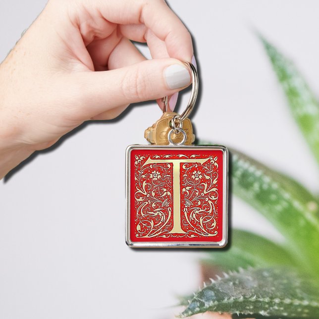 Antique monogram T Key Ring (Creator Uploaded)