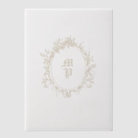 Antique Monogram Wreath Romantic Calligraphy
