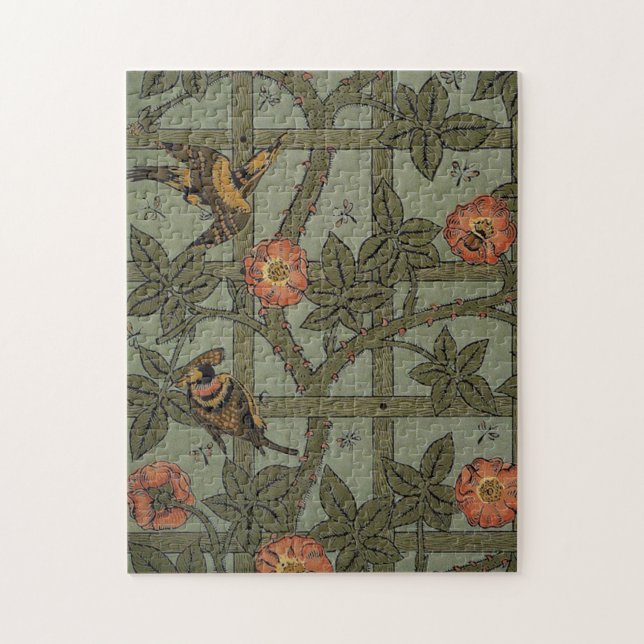 Antique Morris Trellis Wallpaper Jigsaw Puzzle (Vertical)