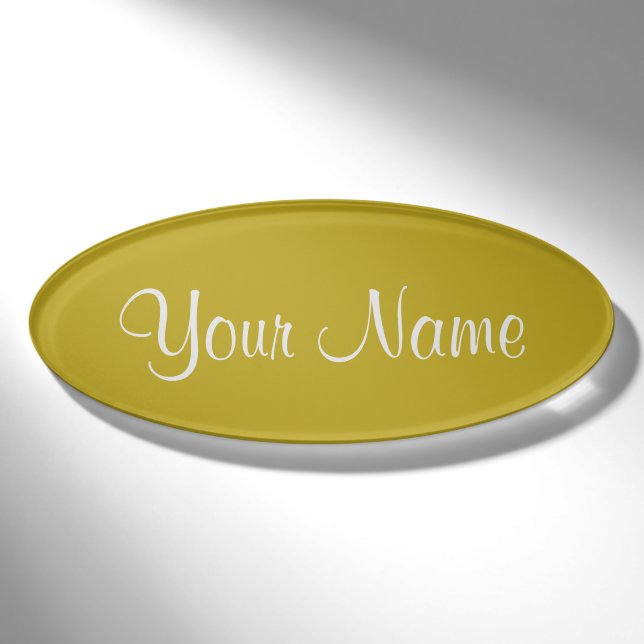 Antique Moss Name Tag (Front)