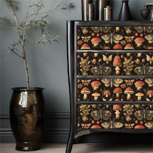 Antique Moth Botanical Curio Vintage Mushroom Tissue Paper