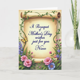 Antique Mothers Day Scroll Card