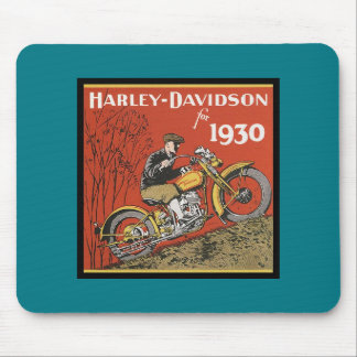 ANTIQUE MOTORCYCLE POSTER MOUSE PAD