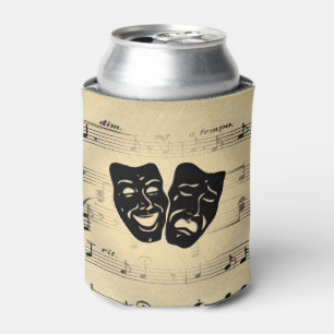 Antique Music and Theatre Masks Can Cooler