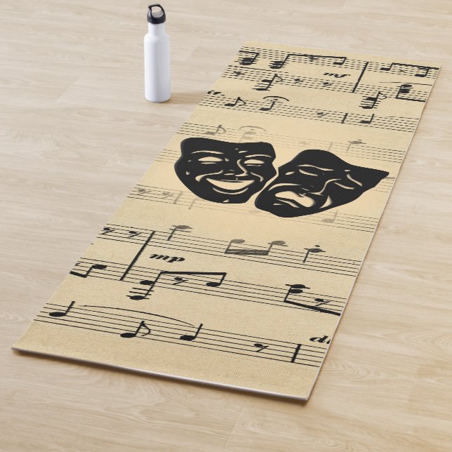 Antique Music and Theatre Masks Yoga Mat (In Situ)