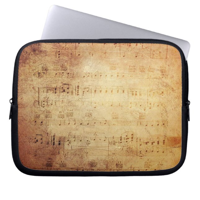 Antique Music Laptop Sleeve (Front)