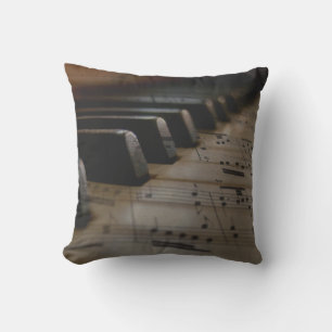 Antique Music Piano Keys Cushion