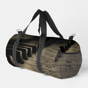 Antique Music Piano Keys  Duffle Bag
