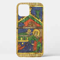 ANTIQUE NATIVITY CHRISTMAS PARCHMENT