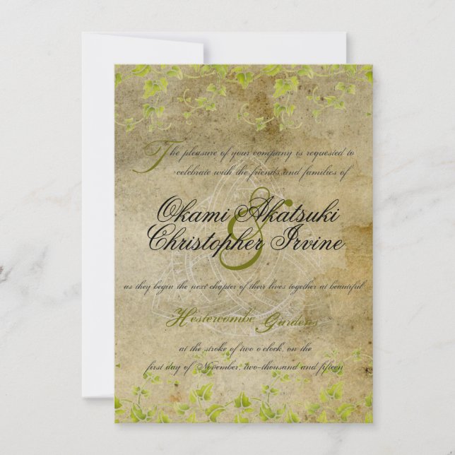Antique natural invitation (Front)