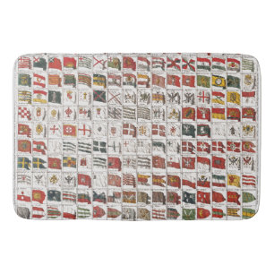 Antique Nautical Flags of the World Poster Bath Mat
