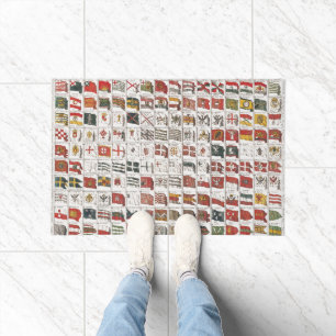 Antique Nautical Flags of the World Poster Doormat
