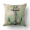 Antique Nautical Map & Anchor Pillow